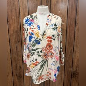 Women's Floral Blouse, Size M